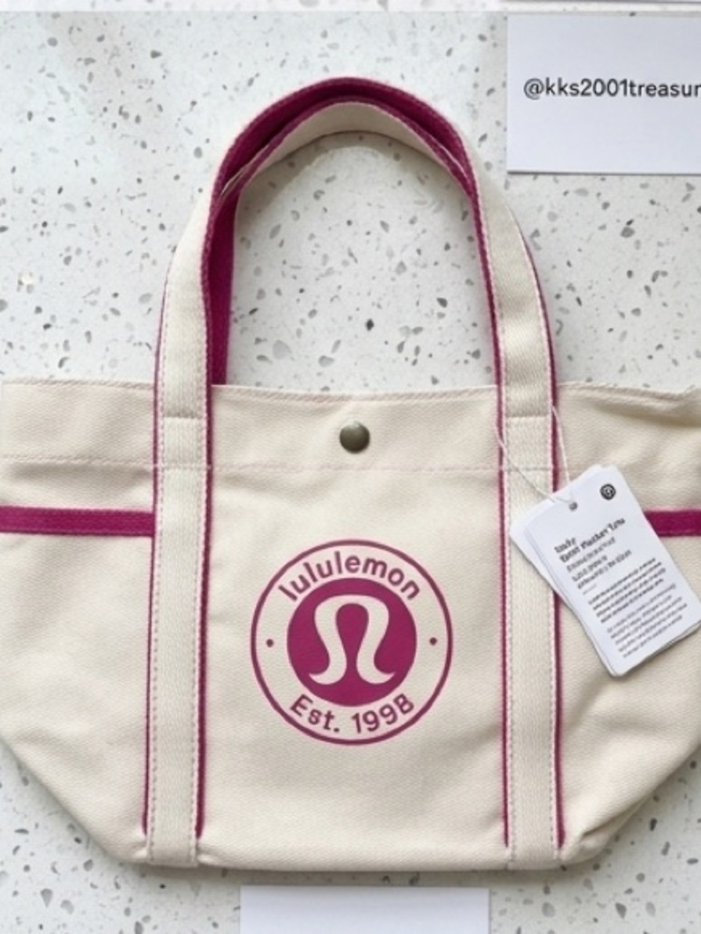 lululemon athletica canvas bag purse pocket handle shoulder nwt